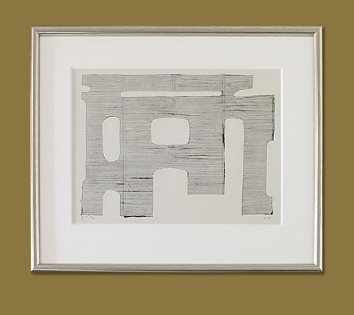 Signeret collografi af Pernille Calundan - p.t. udstillet hos Dansk Design Atelier